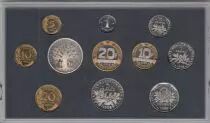 Frankreich Set in Proof condition 1998 - 11 coins - 1 centime to 100 francs - broken folder