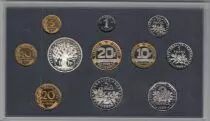 Frankreich Set in Proof condition 1999 - 11 coins - 1 centime to 100 francs