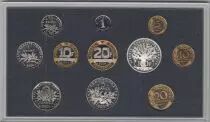 Frankreich Set in Proof condition 2001 - 11 coins - 1 centime to 100 francs