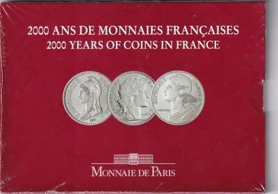 Frankreich Set of 3 French 5-franc Coins - 2000 Years of French Coins - 2000 - Volume III