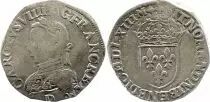 Frankreich Teston Charles IX - 1563 D Lyon  - Silver  - 6 nd type - Fine+