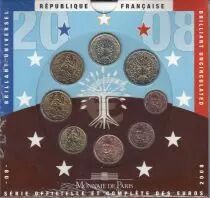 Frankreich UNC Set France 2008 - 8 euro coins