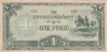 Franz�sische Polynesien 1 Pound - Japanese Government - 1942 Serial OA