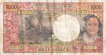 Franz&ouml;sische Polynesien 1000 Francs - Tahitian - Stag  - ND (2003-2006) - Serial M.031 - P.2h