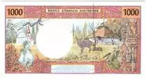 Franz&ouml;sische Polynesien 1000 Francs Tahitian woman - Hut - Specimen Jurgensen - 1985