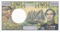 Franz&ouml;sische Polynesien 5000 Francs - Bougainville - Trois-m&acirc;ts - 2002 - Serial T.008 - UNC - P.3f