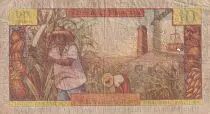 Franz&ouml;sischen Antillen 10 Francs - Girl, sugar cane - 1966 - S&eacute;rial K.5 - VG - P.8b