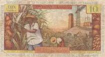Franz&ouml;sischen Antillen 10 Francs Girl, sugar cane - 1964 - Various serials - F to VF - P.8b