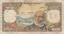 Franz�sischen Antillen 100 Francs Victor Schoelcher - ND (1964) - Serial Y.1 - F to VF - P.10a - 1st signatures
