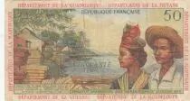 Franz&ouml;sischen Antillen 50 Francs Banana harvest - 1964 - Serial L.2 - aVFine - P.9 b