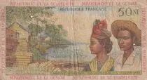 Franz&ouml;sischen Antillen 50 NF - Banana harvest - ND (1963) - Serial K.2 - P.6