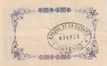 Franz&ouml;sisches Guyana 2 Francs - Blue - ND (1945) - P.11Ca