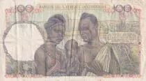 Franz&ouml;sisches Westafrika 100 Francs - African, pineapple - Family - 16-04-1948 - Serial S.4068 - V to VF - P.40