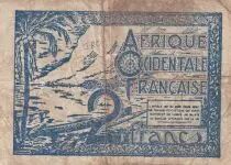Franz&ouml;sisches Westafrika 2 Francs - Blue - ND (1944) - P.35