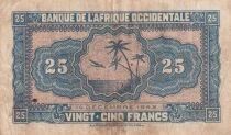 Franz&ouml;sisches Westafrika 25 Francs - African - 12/14/1942 - AC Series