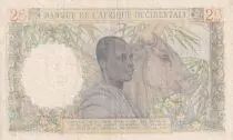 Franz&ouml;sisches Westafrika 25 Francs - Woman, Man with a cow - 1943 - Serial  S.2090 - VF+ - P.38
