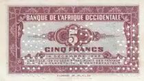 Franz&ouml;sisches Westafrika 5 Francs - 1942 Serial AM - Specimen - XF - P.28