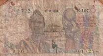 Franz&ouml;sisches Westafrika 5 Francs - 30-12-1949 - Young woman, woman with water jar, fishermen - Serial B.107