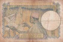 Franz&ouml;sisches Westafrika 5 Francs - African - Weaving - March 10, 1938 - Series P.6041