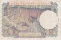 Franz&ouml;sisches Westafrika 5 Francs - Coffe tree - Man weaving - 06-03-41 - Serial P.7548  - F - P.21