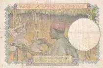 Franz&ouml;sisches Westafrika 5 Francs - Coffe tree - Man weaving - 15-03-1937 - Serial Z.2667  - VF - P.21