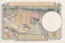 Franz&ouml;sisches Westafrika 5 Francs - Coffe tree - Man weaving - 27-04-1939 - S&eacute;rie C.6565  - P.21