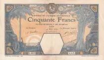 Franz&ouml;sisches Westafrika 50 Francs Dakar  Elephants - 14-03-1929 - P.9Bc - VF Serial l.203