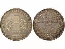 Freemason - Silver Token, Les Amis R&eacute;unis - 1780 Paris