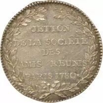 Freemason - Silver Token, Les Amis R&eacute;unis - 1780 Paris