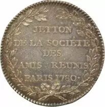 Freemason - Silver Token, Les Amis R&eacute;unis - 1780 Paris
