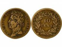 French Antilles, Charles X - 10 Centimes - 1827 H La Rochelle