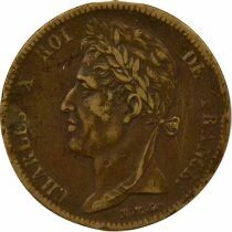 French Antilles, Charles X - 5 Centimes - 1827 H La Rochelle