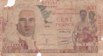 French Antilles 1 NF sur 100 Francs - La bourdonnais - ND (1961) - Serial V.1 - P.29