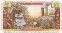 French Antilles 10 Francs Girl, sugar cane - 1964 - Serial Y.7 - UNC - P.8