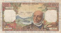 French Antilles 100 Francs Victor Schoelcher - ND (1964) - Serial R.1 - F+ to VF - P.10a - 1st signature