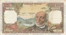 French Antilles 100 Francs Victor Schoelcher - ND (1964) - Serial R.1 - VF - P.10a - 1st signatures