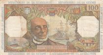 French Antilles 100 Francs Victor Schoelcher - ND (1964) - Serial R.1 - VF - P.10a - 1st signatures