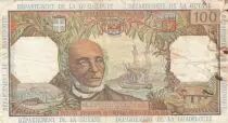 French Antilles 100 Francs Victor Schoelcher - ND (1964) - Serial X.1 - VF - P.10a - 1st signatures
