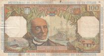 French Antilles 100 Francs Victor Schoelcher - ND (1964) - Serial X.1 - VF - P.10a - 1st signatures