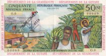 French Antilles 50 NF -  Banana harvest - Specimen - 1962 - XF+ - P.6s