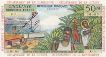 French Antilles 50 NF - Bananas - Specimen - ND (1962) - P.6s
