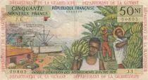 French Antilles 50 NF Banana harvest - 1963 - Serial J.1 - F to VF - P.6a