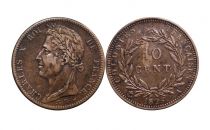 French Colonies 10 Centimes Charles X