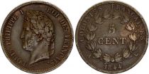 French Colonies 5 Cent - Louis-Philippe I - 1844 A Paris