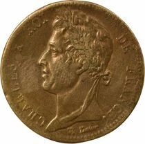 French Colonies French Antilles, Charles X - 10 Centimes - 1827 H La Rochelle
