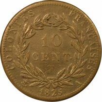 French Colonies French Guiana / Senegal, Charles X - 10 Centimes - 1825 A Paris