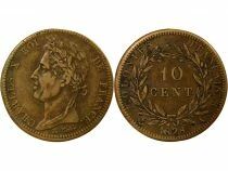 French Colonies French Guiana, Charles X - 10 Centimes - 1828 A Paris