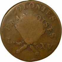 French Colonies Guadeloupe - 3 Sols 9 Deniers, reformed of the Louis XV Sol - 1793