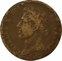 French Colonies Guyane, Charles X - 10 Centimes - 1828  A Paris