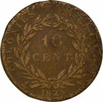 French Colonies Guyane, Charles X - 10 Centimes - 1828  A Paris